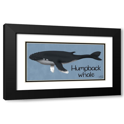 Humpback Black Modern Wood Framed Art Print with Double Matting by Dicks, Stephanie