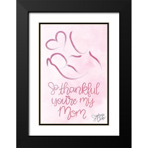 Mom Black Modern Wood Framed Art Print with Double Matting by Dicks, Stephanie