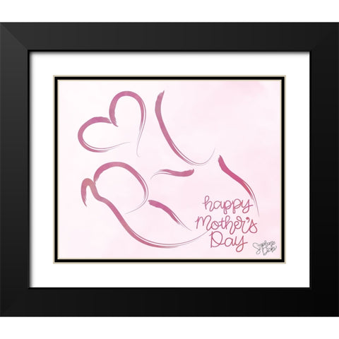 Mothers Day Black Modern Wood Framed Art Print with Double Matting by Dicks, Stephanie