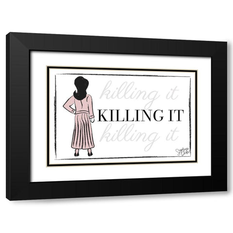 Killing It Black Modern Wood Framed Art Print with Double Matting by Dicks, Stephanie