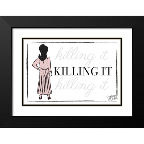 Killing It Black Modern Wood Framed Art Print with Double Matting by Dicks, Stephanie