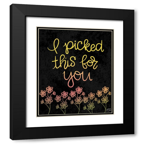 For You Black Modern Wood Framed Art Print with Double Matting by Dicks, Stephanie