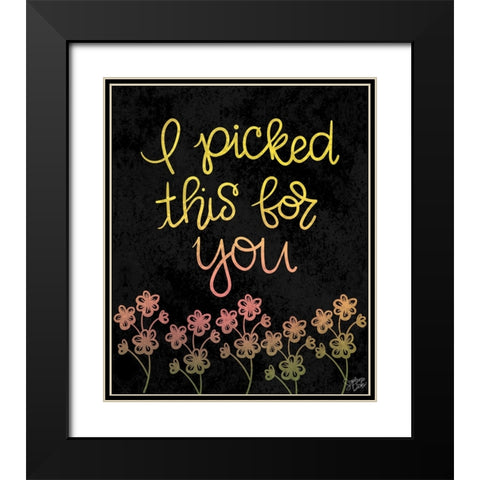 For You Black Modern Wood Framed Art Print with Double Matting by Dicks, Stephanie