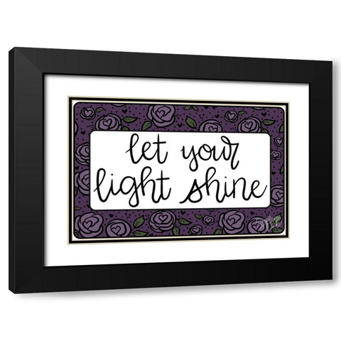 Let Your Light Shine Black Modern Wood Framed Art Print with Double Matting by Dicks, Stephanie