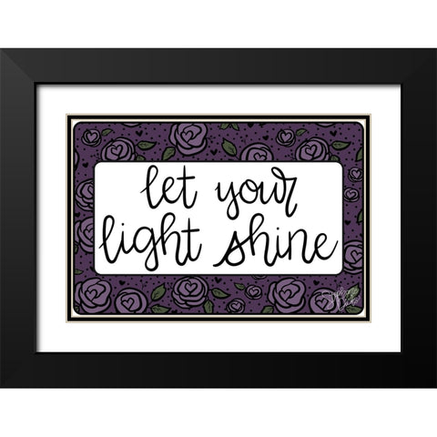 Let Your Light Shine Black Modern Wood Framed Art Print with Double Matting by Dicks, Stephanie