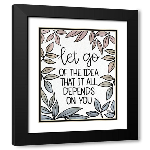 Let Go Black Modern Wood Framed Art Print with Double Matting by Dicks, Stephanie