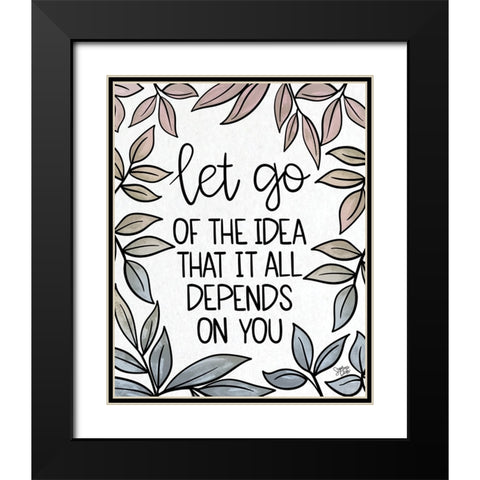 Let Go Black Modern Wood Framed Art Print with Double Matting by Dicks, Stephanie
