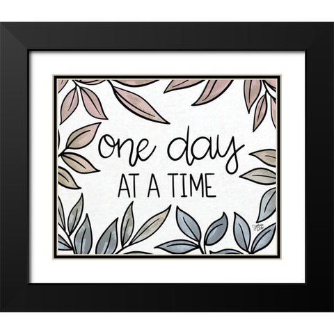One Day at a Time Black Modern Wood Framed Art Print with Double Matting by Dicks, Stephanie