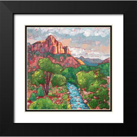 The Watchman Trail Black Modern Wood Framed Art Print with Double Matting by Seeley, Jenn