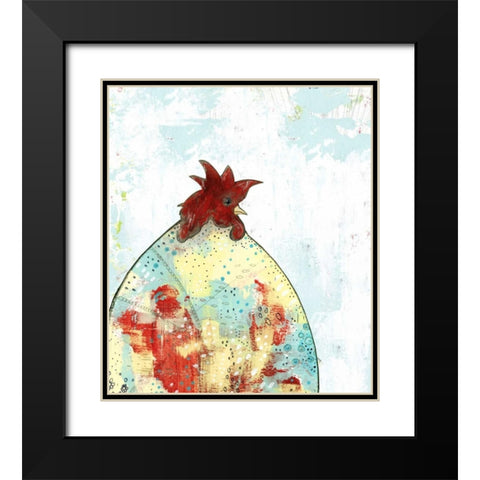 Rooster I Black Modern Wood Framed Art Print with Double Matting by Ogren, Sarah
