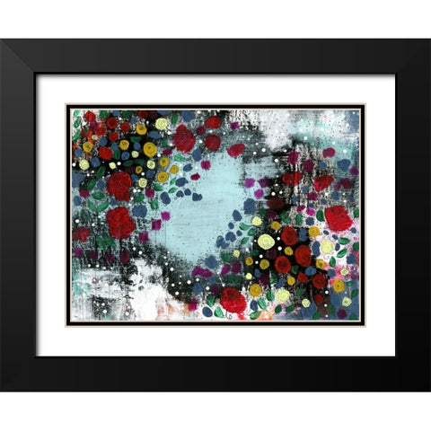 Flower Garden Black Modern Wood Framed Art Print with Double Matting by Ogren, Sarah