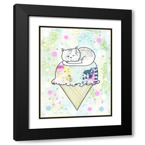 Sprinkles on Top Black Modern Wood Framed Art Print with Double Matting by Ogren, Sarah