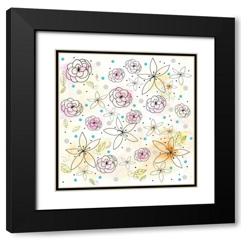 Floral Black Modern Wood Framed Art Print with Double Matting by Ogren, Sarah