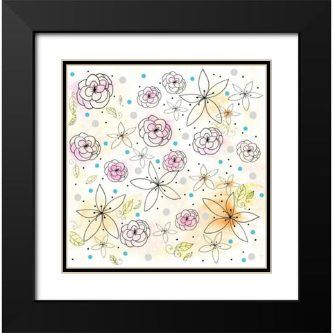 Floral Black Modern Wood Framed Art Print with Double Matting by Ogren, Sarah
