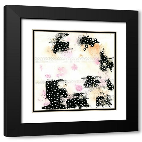 Pink and Black Black Modern Wood Framed Art Print with Double Matting by Ogren, Sarah