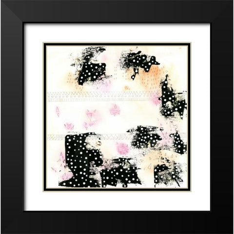Pink and Black Black Modern Wood Framed Art Print with Double Matting by Ogren, Sarah