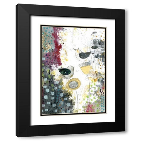 Hanging Out Black Modern Wood Framed Art Print with Double Matting by Ogren, Sarah