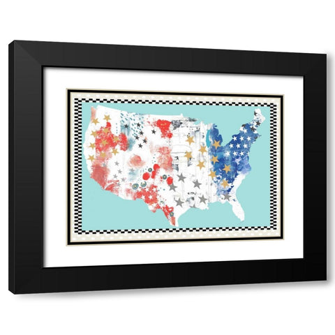 USA Black Modern Wood Framed Art Print with Double Matting by Ogren, Sarah