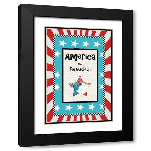 America the Beautiful Black Modern Wood Framed Art Print with Double Matting by Ogren, Sarah