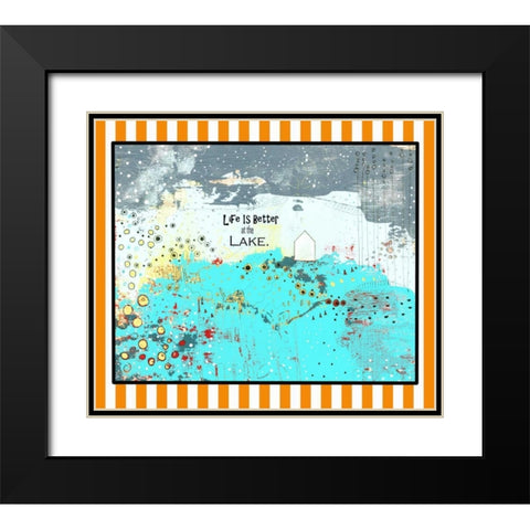 Life at the Lake Black Modern Wood Framed Art Print with Double Matting by Ogren, Sarah