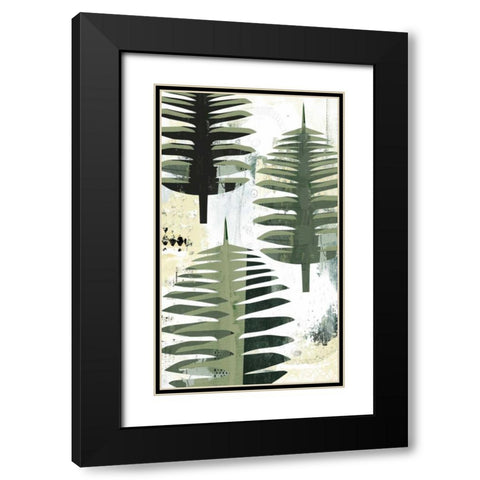 Palms II Black Modern Wood Framed Art Print with Double Matting by Ogren, Sarah
