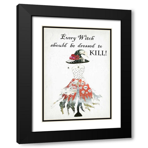 Dressed to Kill Black Modern Wood Framed Art Print with Double Matting by Ogren, Sarah