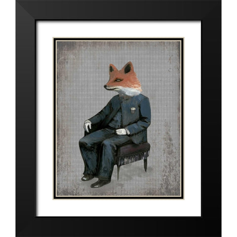 Mr. Red Tail Black Modern Wood Framed Art Print with Double Matting by Ogren, Sarah