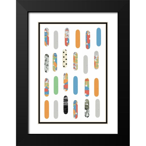 All the Skateboards Black Modern Wood Framed Art Print with Double Matting by Ogren, Sarah