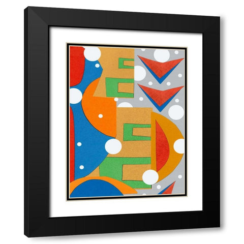 Moad Abstract III Black Modern Wood Framed Art Print with Double Matting by Ogren, Sarah