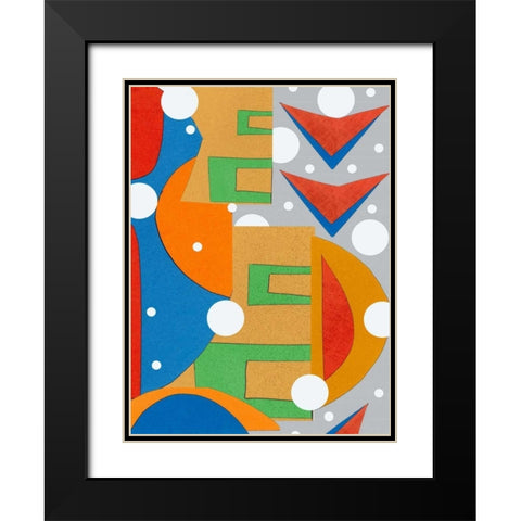 Moad Abstract III Black Modern Wood Framed Art Print with Double Matting by Ogren, Sarah