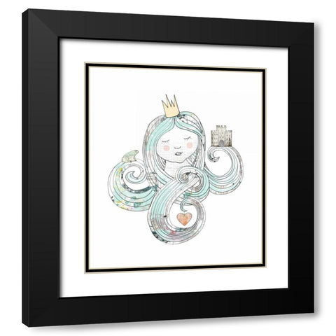 Princess Black Modern Wood Framed Art Print with Double Matting by Ogren, Sarah