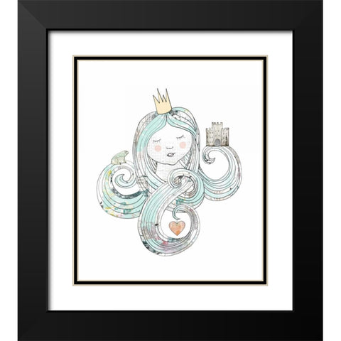Princess Black Modern Wood Framed Art Print with Double Matting by Ogren, Sarah