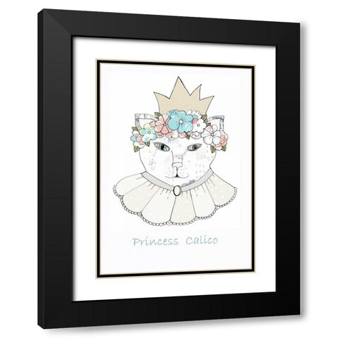 Princess Calico Black Modern Wood Framed Art Print with Double Matting by Ogren, Sarah