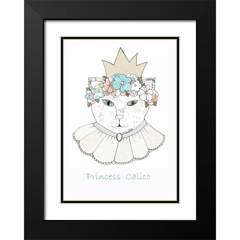 Princess Calico Black Modern Wood Framed Art Print with Double Matting by Ogren, Sarah