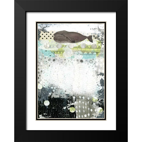 The Great Bowhead Whale Black Modern Wood Framed Art Print with Double Matting by Ogren, Sarah