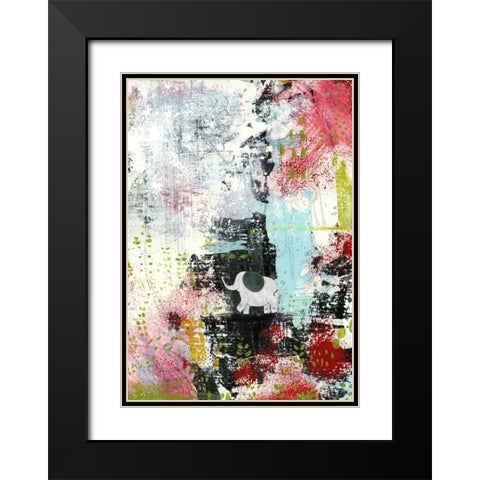 Dont Worry About the Green Eyed Monster Black Modern Wood Framed Art Print with Double Matting by Ogren, Sarah