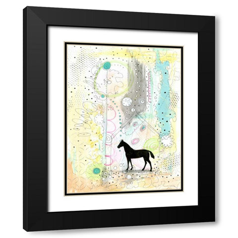 Horse Barn Black Modern Wood Framed Art Print with Double Matting by Ogren, Sarah