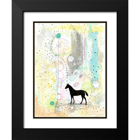 Horse Barn Black Modern Wood Framed Art Print with Double Matting by Ogren, Sarah