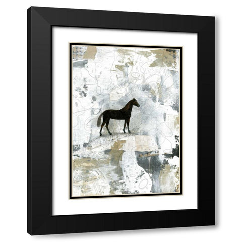 Dark Horse Black Modern Wood Framed Art Print with Double Matting by Ogren, Sarah