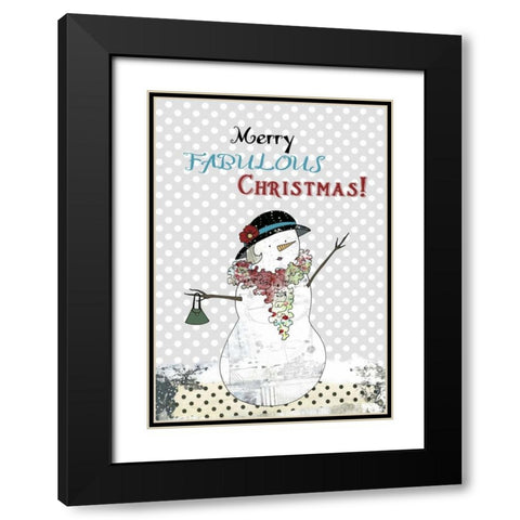 Fabulous Snow Lady Black Modern Wood Framed Art Print with Double Matting by Ogren, Sarah