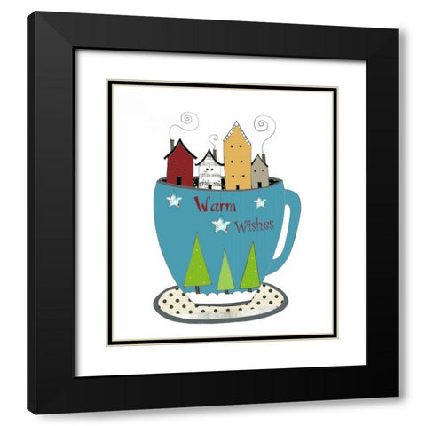 Warm Wishes in a Cup Black Modern Wood Framed Art Print with Double Matting by Ogren, Sarah