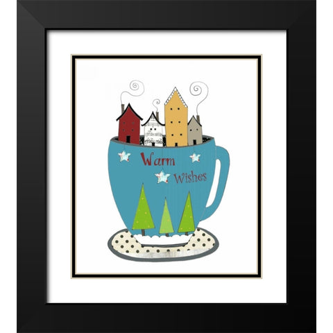 Warm Wishes in a Cup Black Modern Wood Framed Art Print with Double Matting by Ogren, Sarah