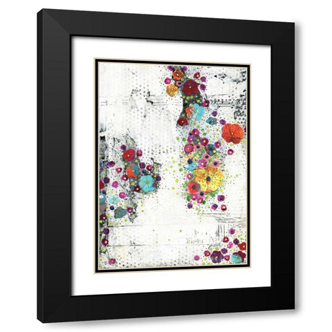 Floral I Black Modern Wood Framed Art Print with Double Matting by Ogren, Sarah