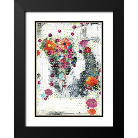 Floral II Black Modern Wood Framed Art Print with Double Matting by Ogren, Sarah