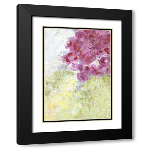 Floral Abstract Black Modern Wood Framed Art Print with Double Matting by Ogren, Sarah