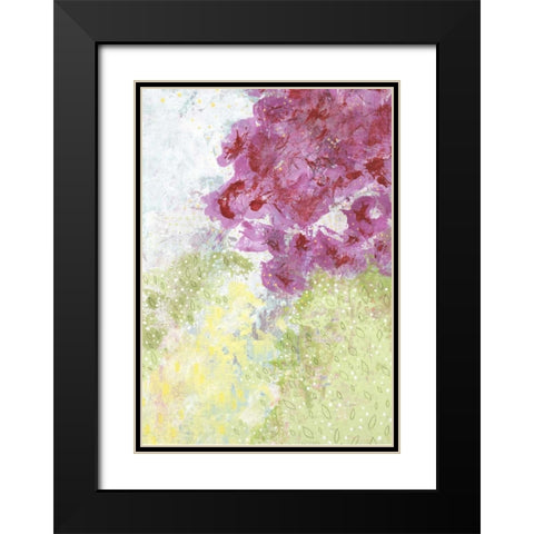Floral Abstract Black Modern Wood Framed Art Print with Double Matting by Ogren, Sarah
