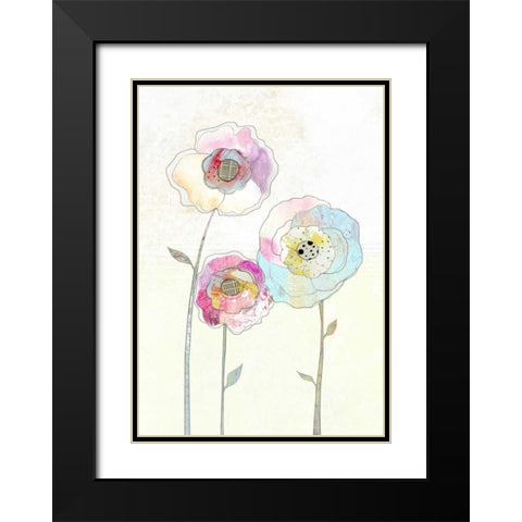 Flowers Black Modern Wood Framed Art Print with Double Matting by Ogren, Sarah