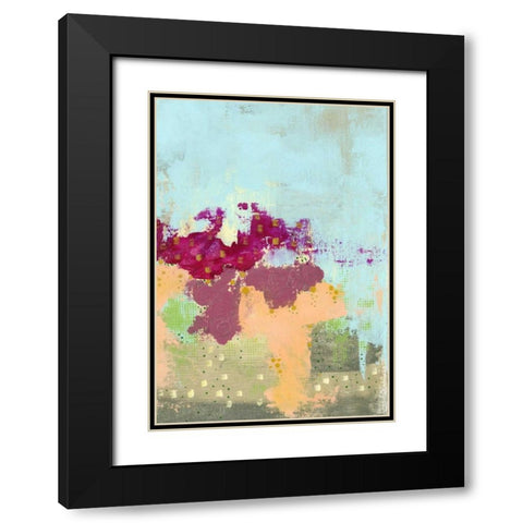 Abstract roses II Black Modern Wood Framed Art Print with Double Matting by Ogren, Sarah