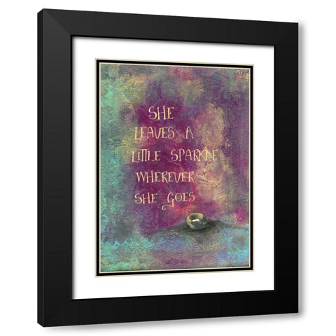 Sparkle Nest Black Modern Wood Framed Art Print with Double Matting by Ogren, Sarah