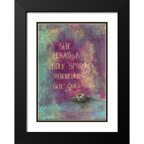 Sparkle Nest Black Modern Wood Framed Art Print with Double Matting by Ogren, Sarah